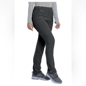 Dickies Retro Women Scrubs Pant Mid Rise Tapered Leg Pull-on Cargo Black Size S